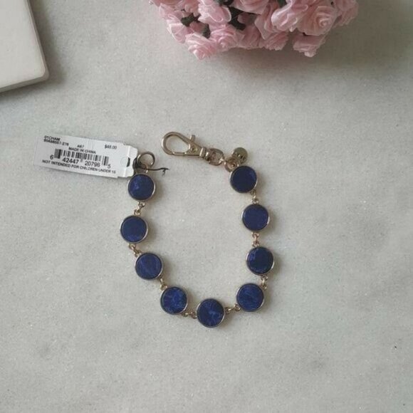 DKNY Gold-Tone Colored Stone Flex Bracelet - Picture 3 of 6